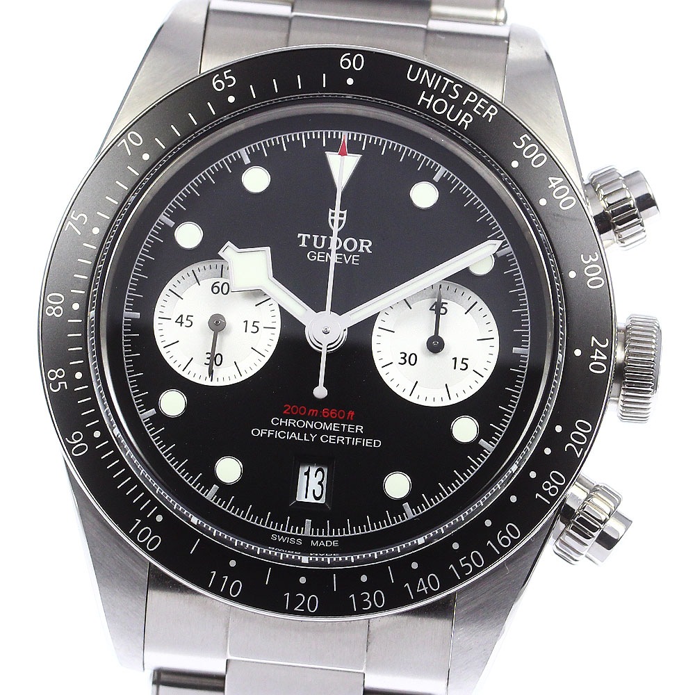チュードル TUDOR 79360N ブラックベイ クロノ デイト 自動巻き メンズ 極美品 保証書付き_759952【中古】