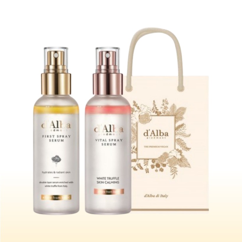 [スプレーセラム 2種セット 韓国人気] ホワイト トリュフ ファースト スプレーセラム 100ml + バイタル スプレーセラム 100ml + ギフトバッグ 1セット ベスト 人気セラム おすすめ