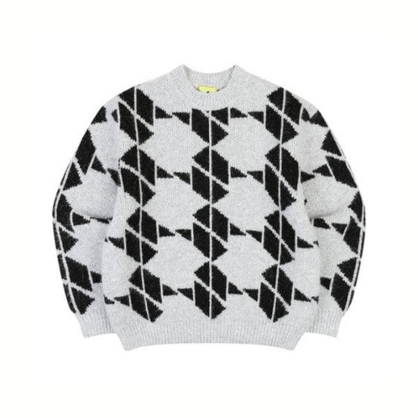 M 長袖Tシャツ CQK KPFC-KN90070GY CRS パターン プルオーバー 9007 グレー