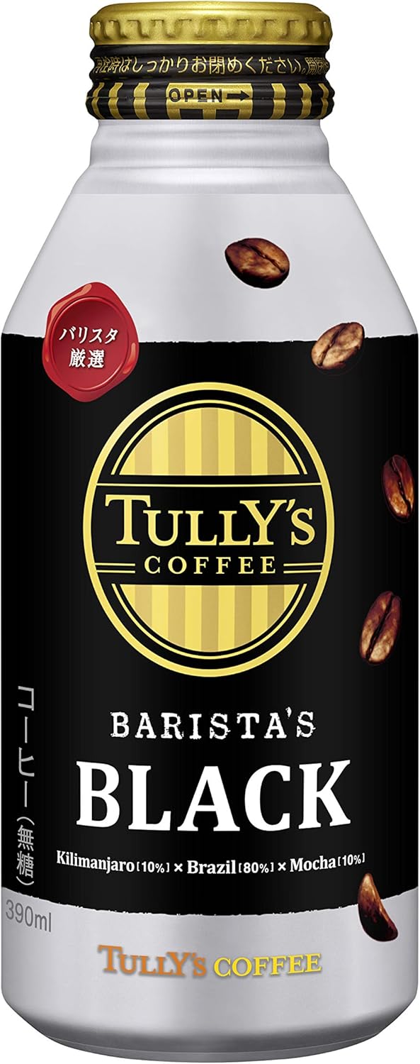 伊藤園 タリーズコーヒーバリスタズブラック ボトル缶390ml×24本入 ×2ケース：合計48本入