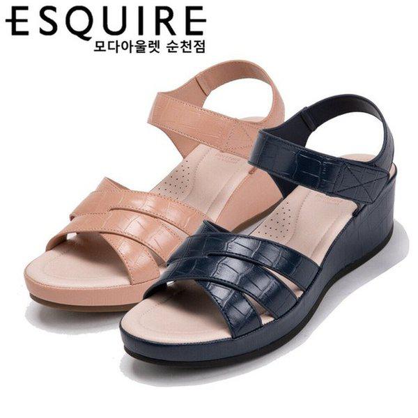 定番商品 履き心地が良く足が楽な女性 5cm ウェッジヒール サンダル PFEMSD696NY697PI_SC