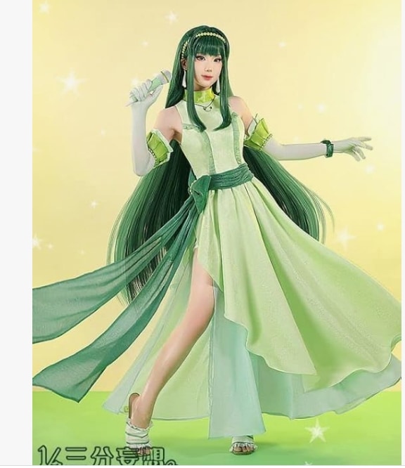 実物撮影（ウィッグ靴追加 ） ぴちぴちピッチ 洞院 リナ コスプレ衣装