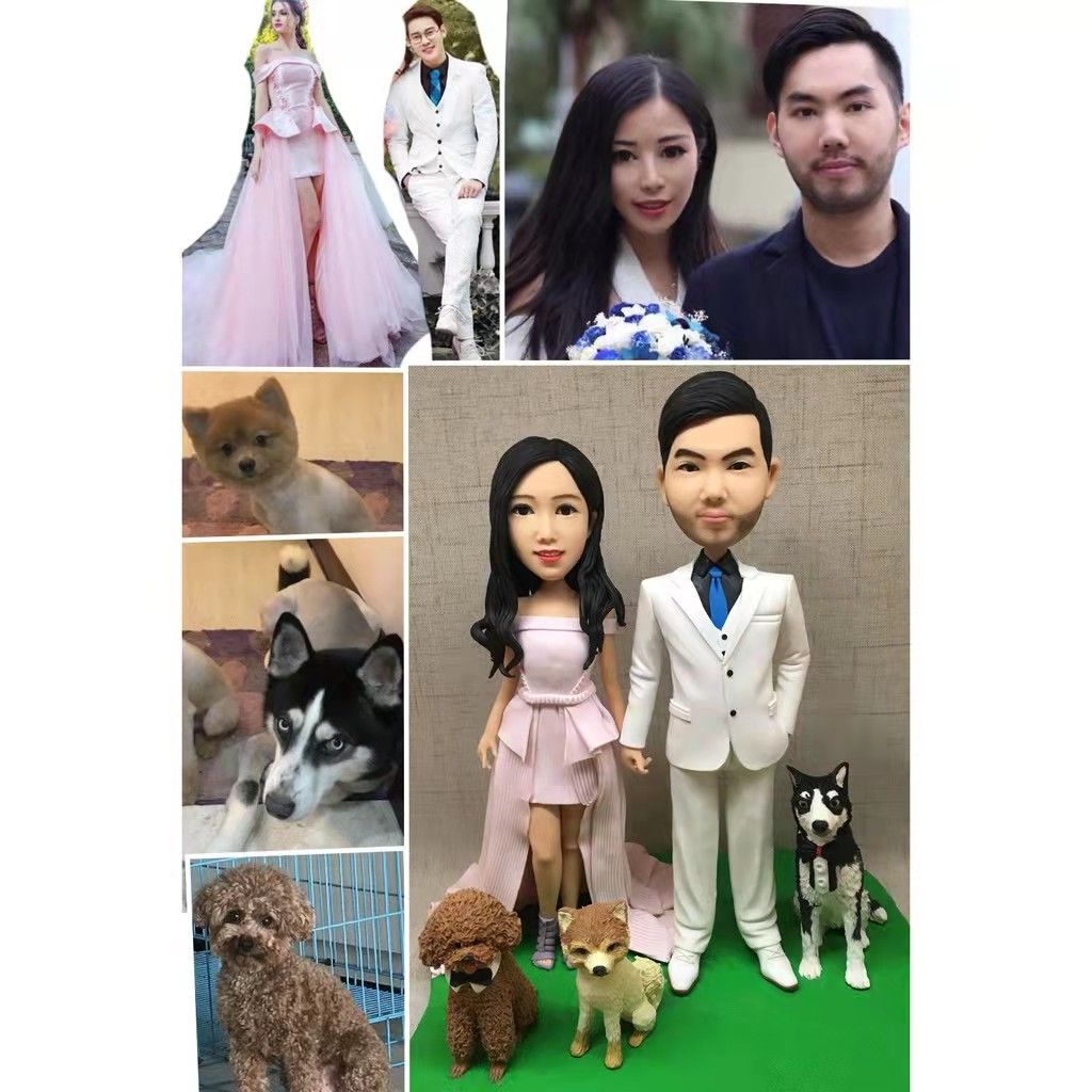 【オーダーメイド】3D肖像画 似顔絵 人形 フィギュア 結婚祝い 周年記念日 カップル 彼氏 彼女 夫婦 両親 贈呈品 記念品