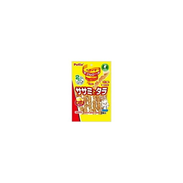 【1ケース】【お取り寄せ対象品】ペティオ ダブルロール ササミとタラ チーズ粒入り(8本入) *30個