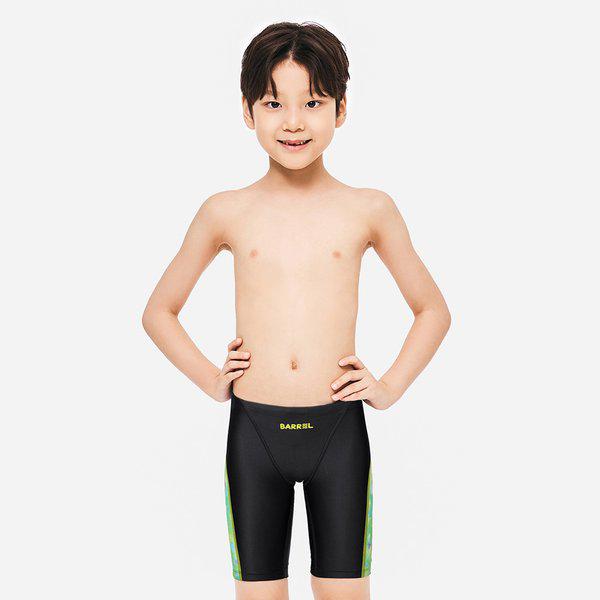 [] 男の子 アクセント Milky Way 4部丈 ジャマー水着 ブラック (B5SKSMS308BLK)