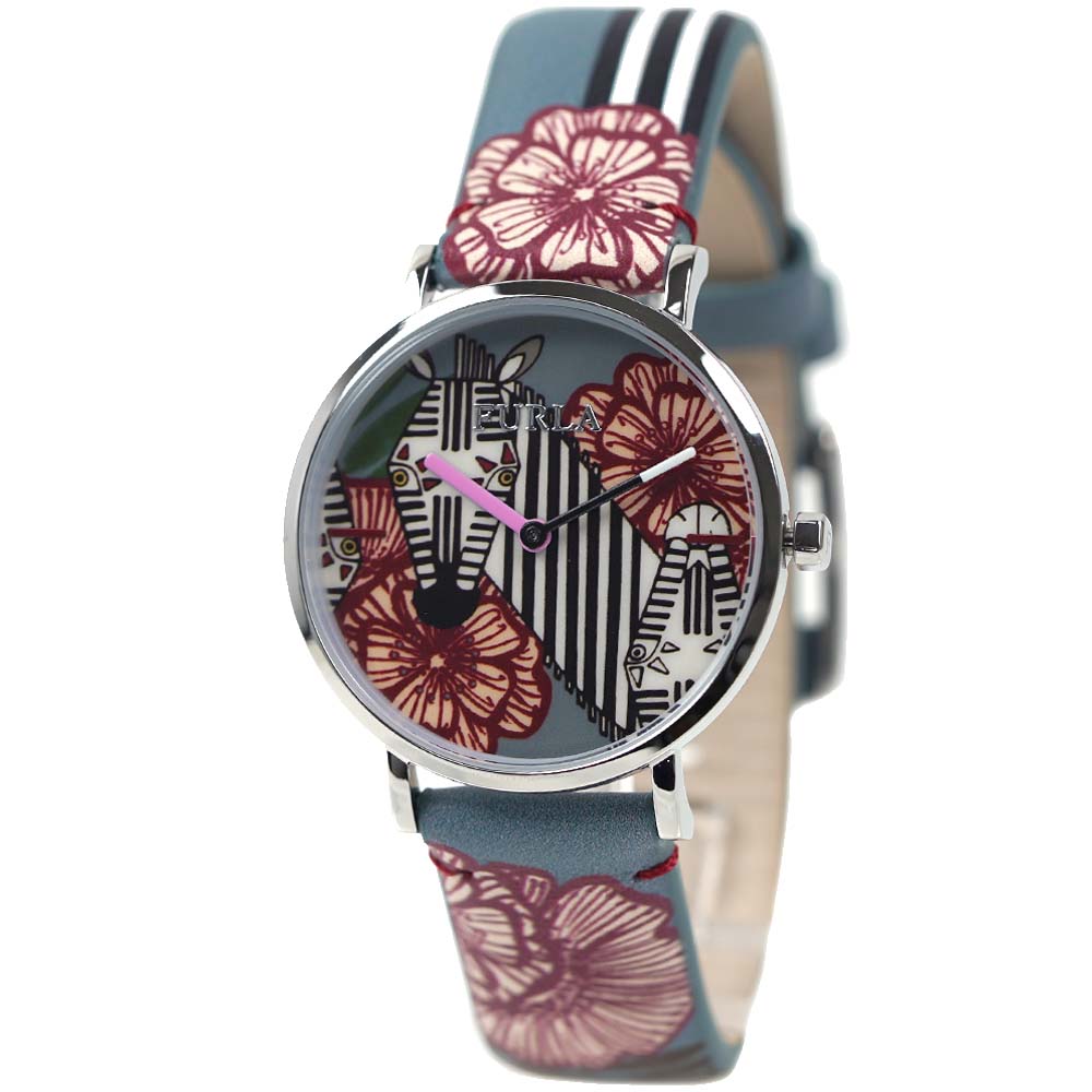 フルラ 腕時計 レディース レザーベルト 花柄 シマウマ FURLA GIADA 33mm R4251108510 7,260円