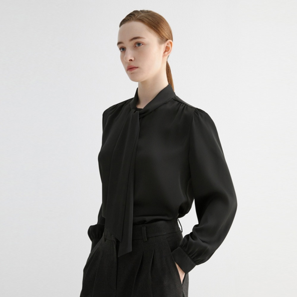 (シーズミス) シャーリングタイネックブラウス_SWWBLO41020