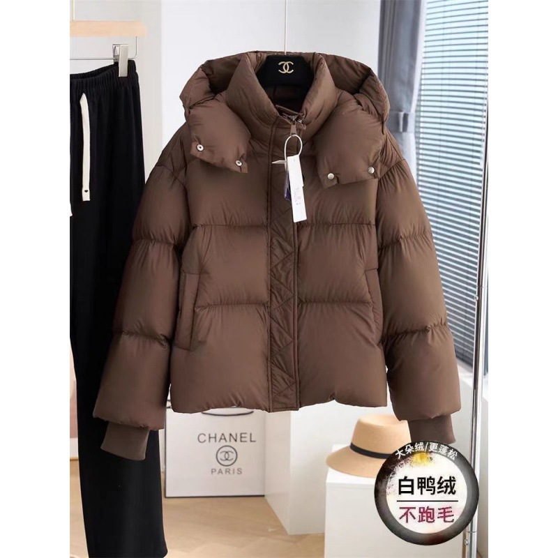 2025 冬の新ホワイトダックダウンダウンジャケット女性のショート韓国スタイルルーズ暖かく厚みのあるパンジャケット