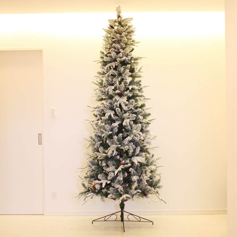 クリスマスツリー 270cmスノーツリー クリスマスツリー 【 大きい 装飾 雪 大型 ヌードツリー ホワイトツリー 飾り 白 】