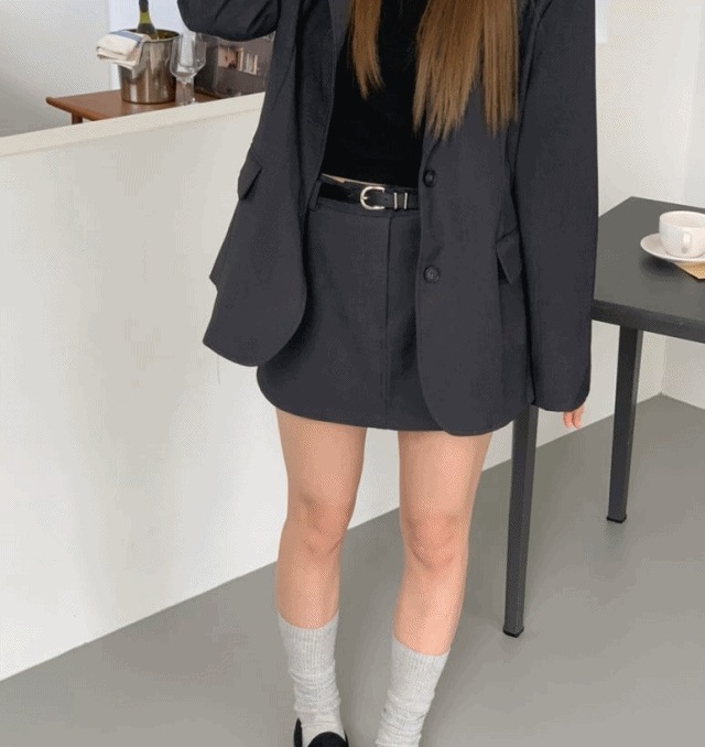 ロンドン ジャケット チャコールカーキベージュ [ジャケット/結婚式ルック/マイ/カジュアル/ミニマル/サラリーマン/コーディネートおすすめ/Y2K]