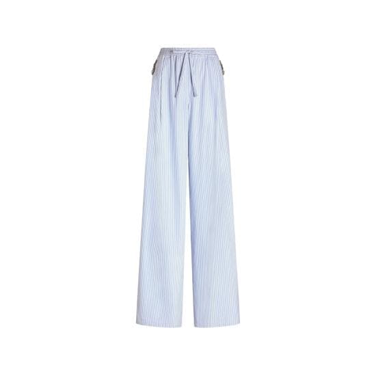 DOLCE & GABBANA Women Palazzo Pants FTDLFZ FR536 S8051 BLUE WHITE