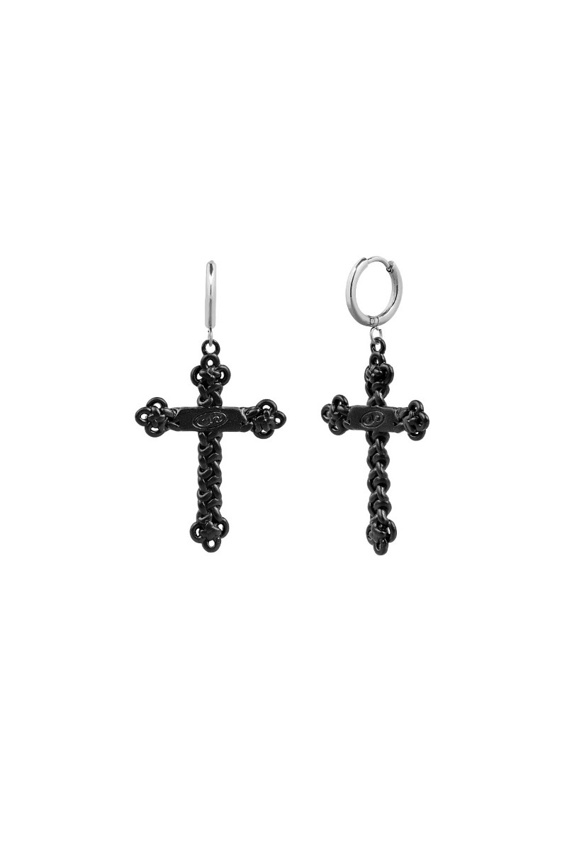 【SENTIMENTS】 NO.474 [BLACK] KONT CROSS EARRING 7,684円