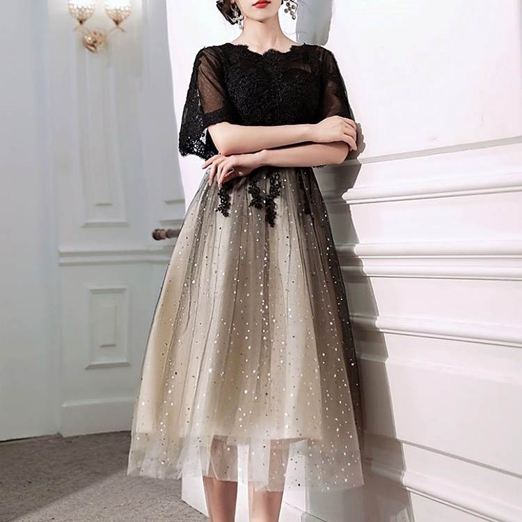 ドレス レディース パーティー ワンピドレス カジュアルドレス ミモレ丈 ロング レース シースルー シフォン 透け感 キラキラ 袖あり きれいめ 大人可愛い Aライン 大きいサイズ 2XL 3XL