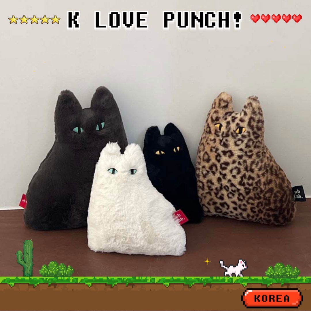 Ab fab Fat Cat Cushion (4color/2size) / Abfab ぽっちゃり猫の枕