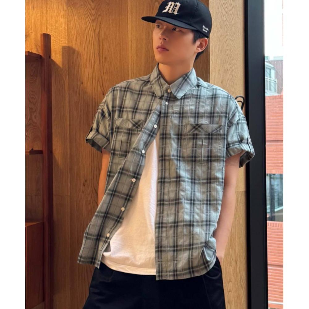 WMC Pocket Check Short Sleeve Shirt EMERALD O-MOBNS5M530 8,260円