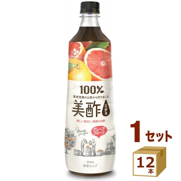 CJフーズ 美酢 ミチョ グレープフルーツ 900ml 12本 飲料