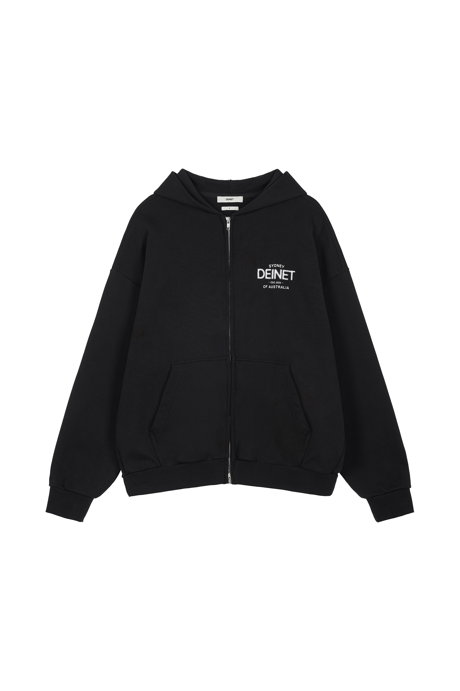 【DEINET】 LOST IN SYDNEY ZIP-UP HOODIE : BLACK