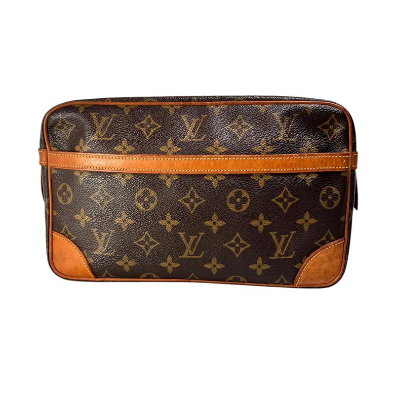 LOUIS VUITTON ルイヴィトン モノグラム トロカデロ レザー セカンドバッグ ブラウン A-12144