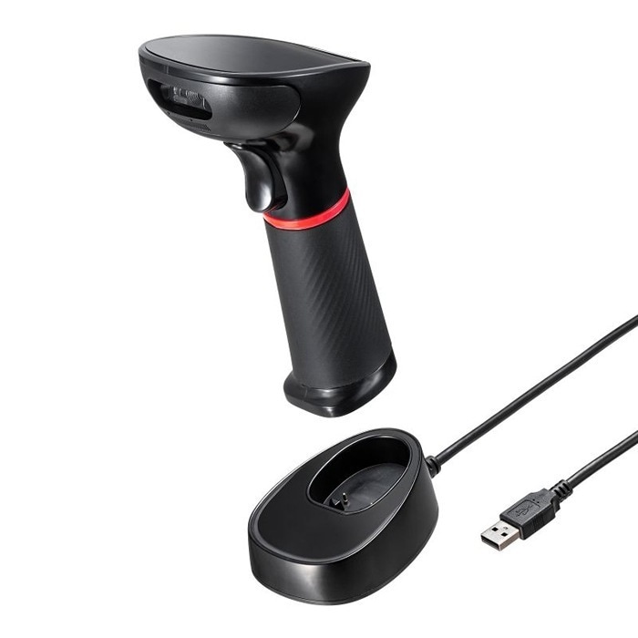 ワイヤレス2次元バーコードリーダー（2.4GHzワイヤレス） BCR-WL2D1BK ブラック