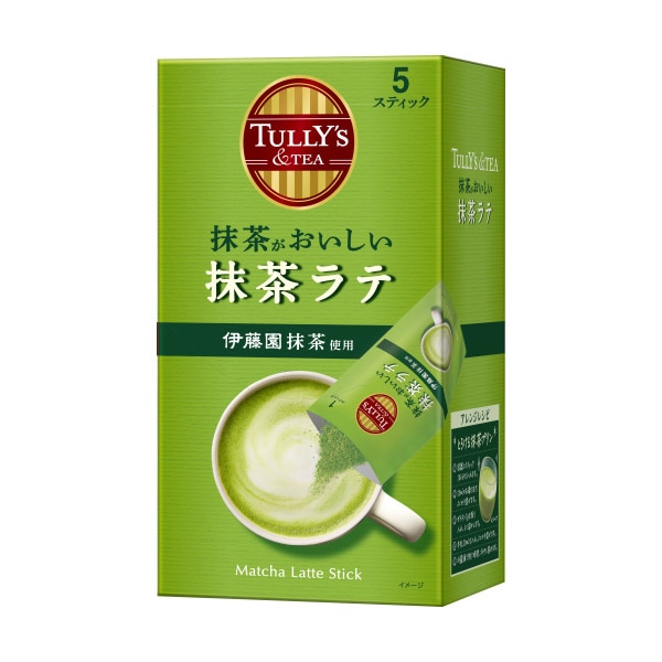 [送料無料] 伊藤園 タリーズ 抹茶がおいしい抹茶ラテ 90g（18g5本）16箱【34営業日以内に出荷】