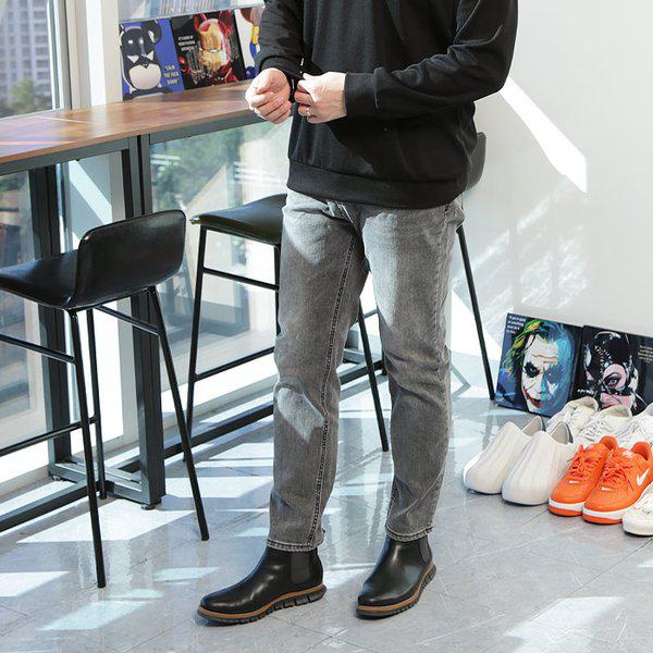 WDKメンズヒドゥンバンディングスタンダードダークグレーデニムパンツ 5,353円