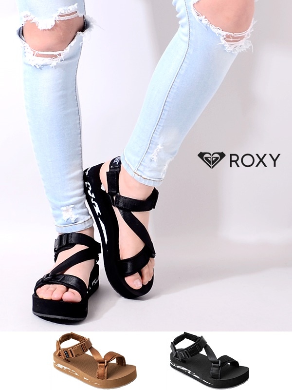 ROXY ロキシー サンダル レディース 厚底 おしゃれ ブランド スポーツ WIND SWELL ロゴ シャワーサンダル スポーツサンダル スポサン ストラップサンダル ビーチサンダル シャワーサン