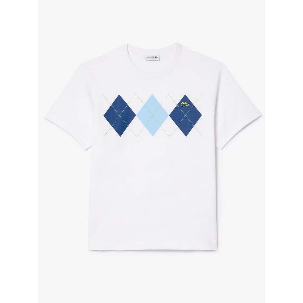 ラコステメンズクラシックフィットアーガイルショートスリーブ T シャツ TH2810-54N 001 Q2NTH2810-54N001