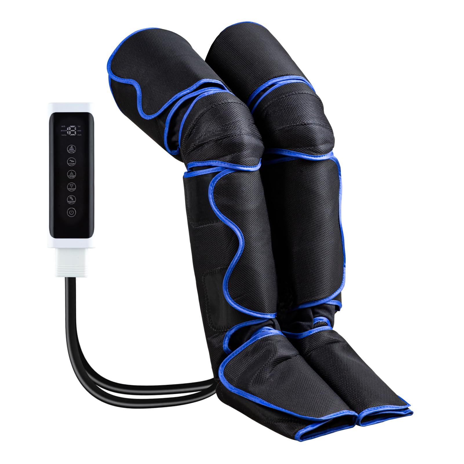 フットケア 【2025年新登場】足裏 ふくらはぎ 太もも対応 足全体ケア 2段階温度 足裏 膝ヒーター機能付 6つのモードと3段階の強度設定 15分タイマー自動OFF 空気圧 装着 20747