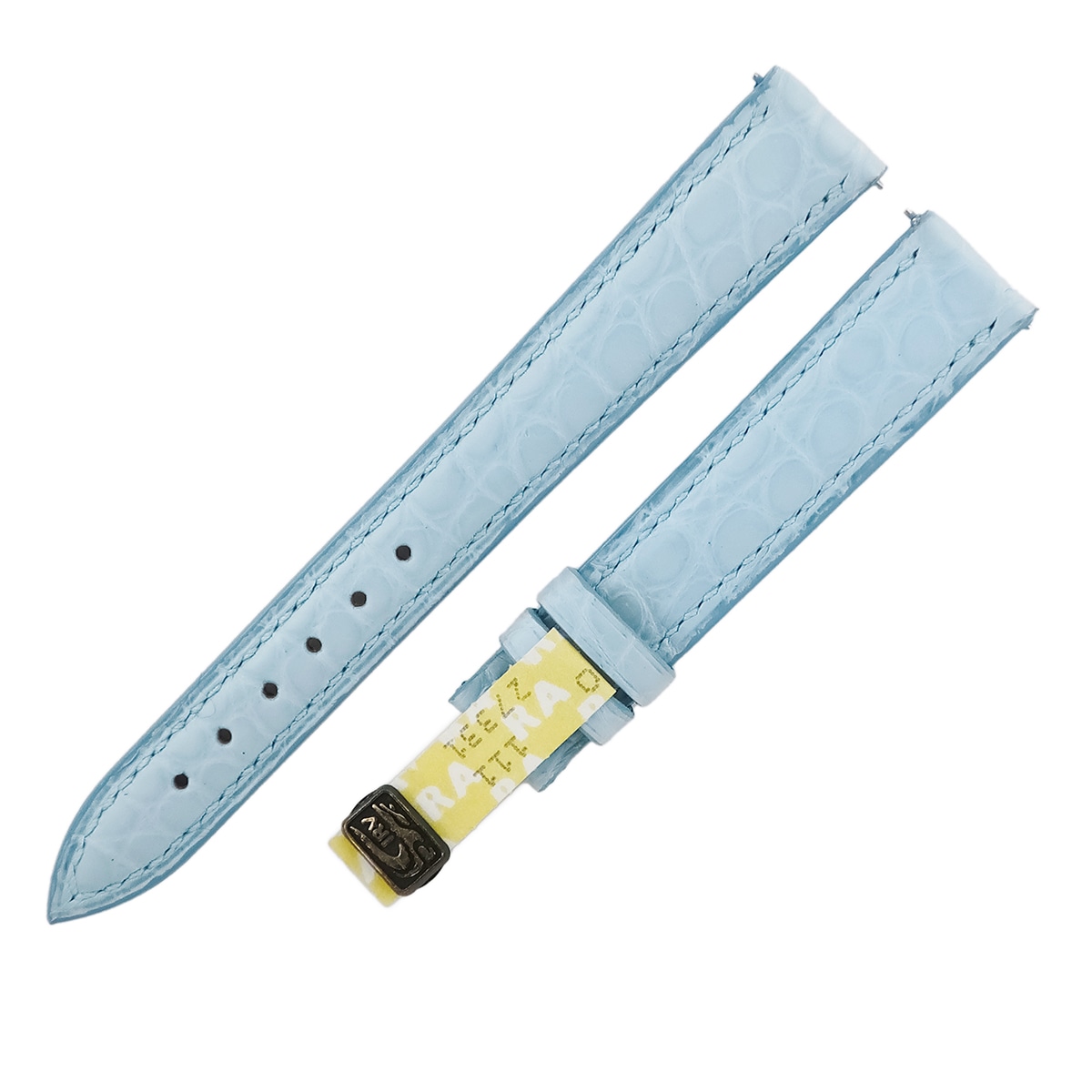 フランクミュラー FRANCK MULLER 腕時計パーツ トノウカーベックス 1752 クロコバンド クロコダイル ブルー 未使用 純正 ショート マット 14mm ブルー 【中古】