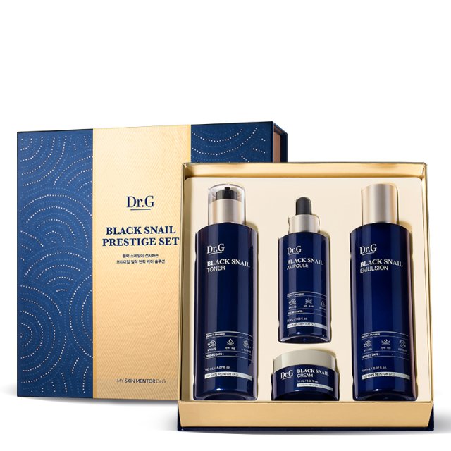 ブラック スネイル プレステージ 4種セット / トナー 150ml +エマルジョン 150ml +アンプル 50ml +クリーム 15ml