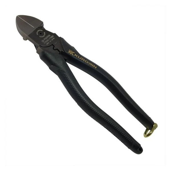 フジ矢 電工名人偏芯薄刃ニッパ 黒金 7700N－200BG 作業工具 ペンチ ニッパ ニッパ