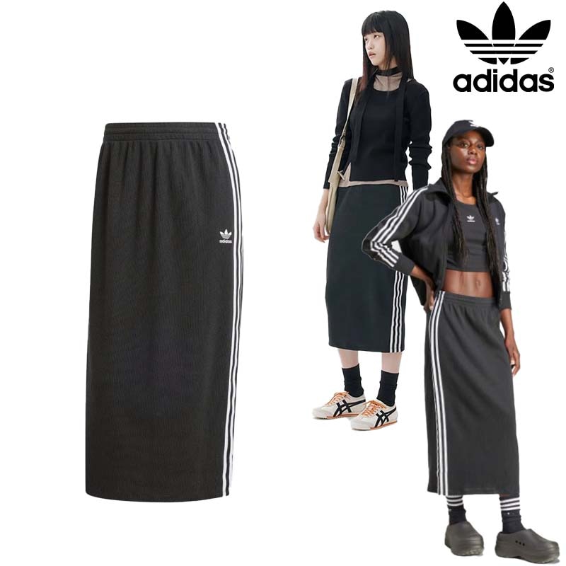 KNITTED SKIRT IY7279 ロングスカート Aライン ニットスカートアウトフィット かわいい おしゃれ 韓国 ファッション ブランド おすすめ 人気 コーデ 限定 20代 30代