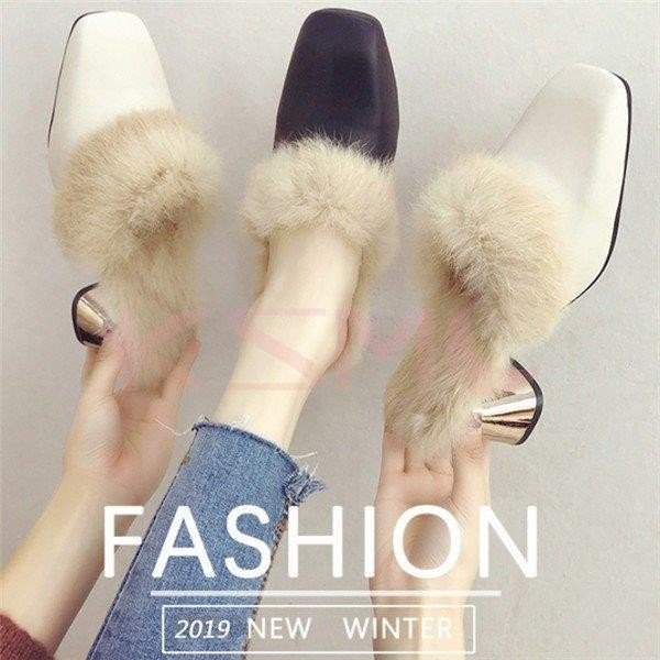 レディース ファー カジュアル靴 ミュール ハイヒールサンダルファー ファーサンダル シューズ 新作