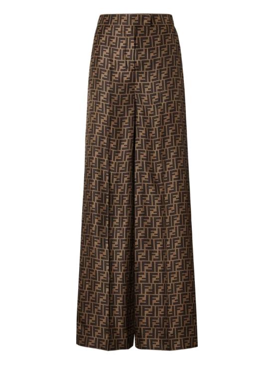 FENDI Women Straight Pants FR6606 A8G3F118W Brown