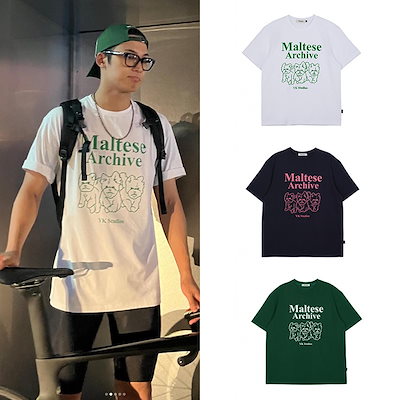 さらに100円引き◆Wai Kei◆Maltesecream half sleeve shirt さらに100円引き◇WAIKEI◇Maltese archive half sleeve tshirt