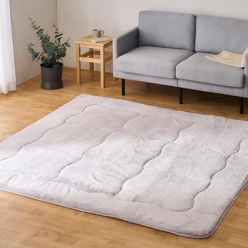 ラグ ぽかぽか5層ラグ カーペット グレー 暖かい 保温 あたたかさが続く5層構造 ぽかぽか 安心 快適 気になるニオイを軽減 消臭 静電気防止 お手入れ簡単 手軽に掃除 床