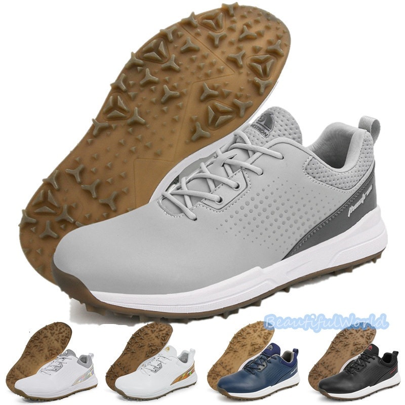 ゴルフシューズ メンズ レディース スニーカー アウトドアシューズ スポーツ靴 フィット感 軽量 耐久 動きやすい 防水 防滑 練習場 四節可能G44