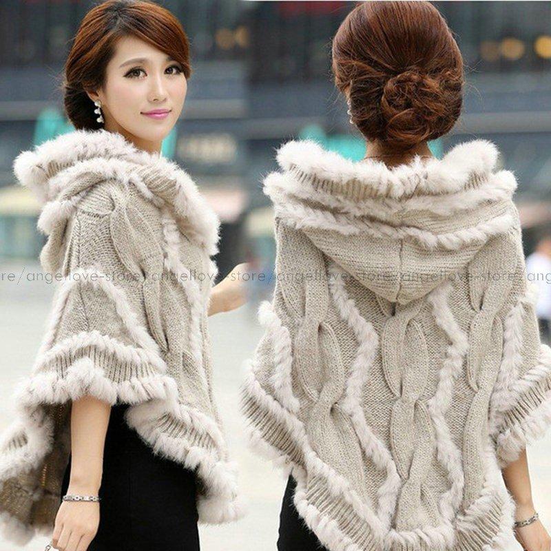 【急速出荷!】卒業式 服 母 40代 ニット＆ラビット ファー ケープ ショール レディース フェイクファーポンチョ マントコート パーティ 披露宴 結婚式 二次会 普段着 バレ