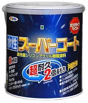 （まとめ買い）ペンキ 水性スーパーコート 水性多用途 赤 1.6L [x3缶セット]