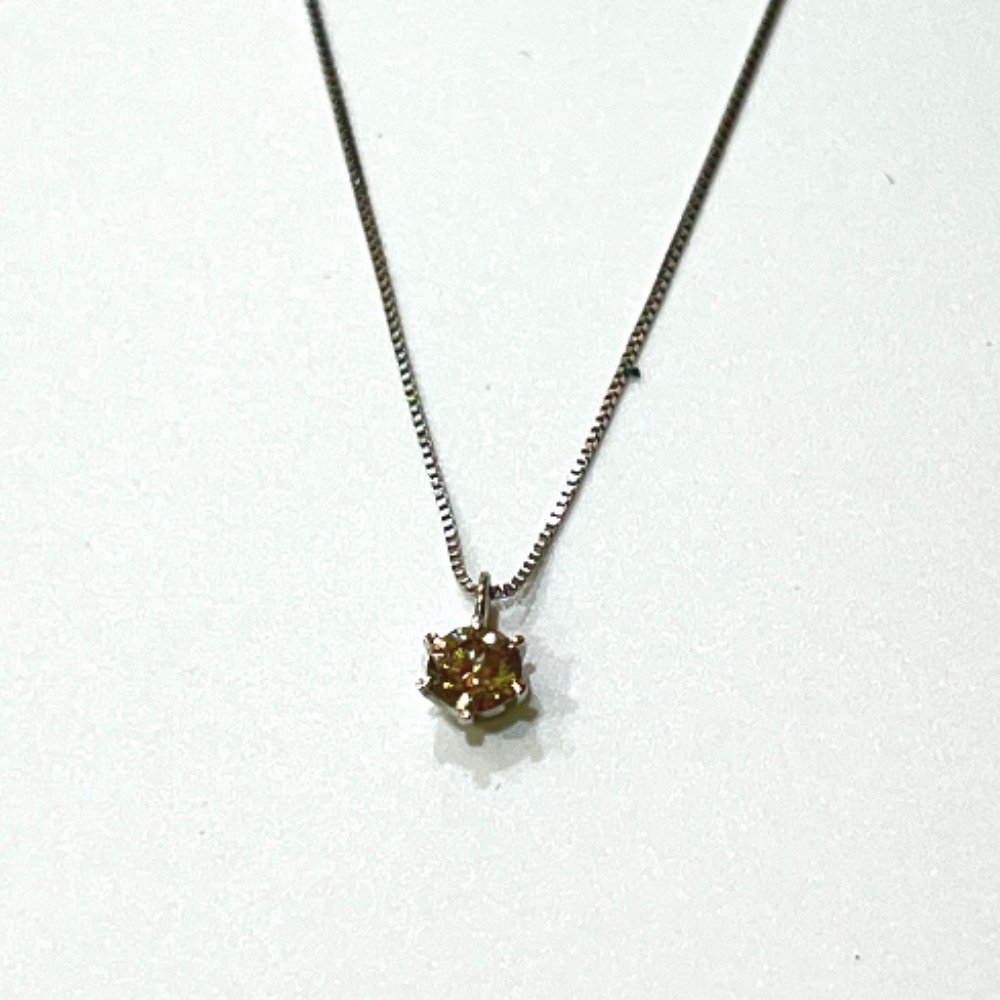 jewelry ジュエリー ネックレス K18WG D0.20ct 1Pダイヤ K18 ダイヤ K18WG シルバー