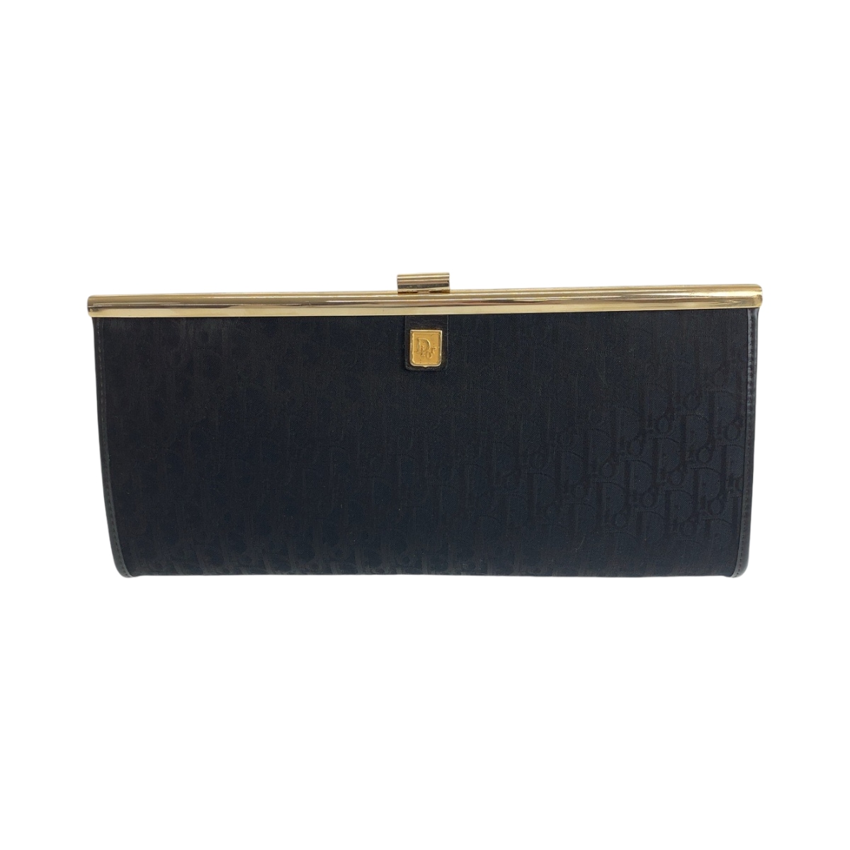 美品 ヴィンテージ トロッター ブラック 黒 ゴールド金具 キャンバス クラッチバッグ パーティーバッグ バニティバッグ レディース 410050