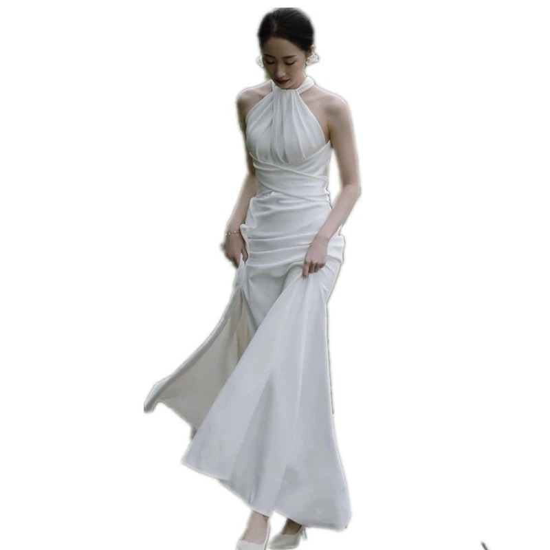韓国ファッション1 高級感 ロングドレス 新作 ワンピース ドレス パーティードレス2025大人気 結婚式ワンピース ウェディングドレス 花嫁ロングドレス 結婚式 白 気質