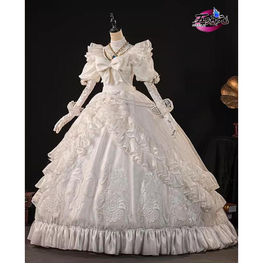 「新品・即納可能」 江南猫次　第五人格　IdentityV　コスプレ　血女王　約束された日　花嫁マリー　衣装　パニエ付き