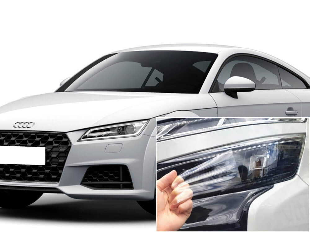 ヘッドライトプロテクションフィルム (アウディ TT クーペ) 車種専用 カット済み 左右セット ヘッドライト保護