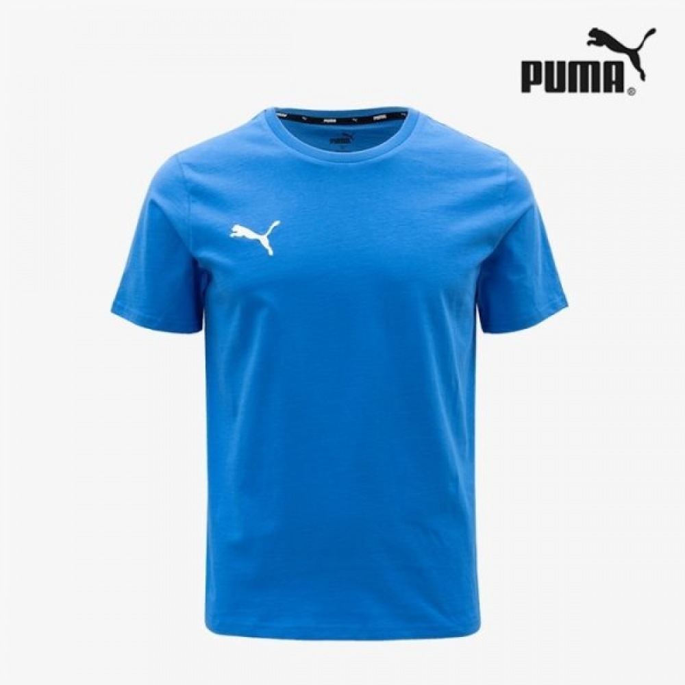 プーマガレリアプーマラウンドネック半袖トレーニングウェアチームゴールカジュアルブルー