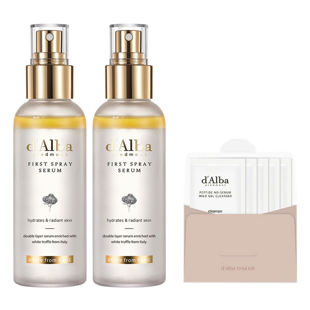 ダルバホワイトトリュフファーストスプレーセラム100ml 2個+弱酸性ジェルクレンザー15ml1セット