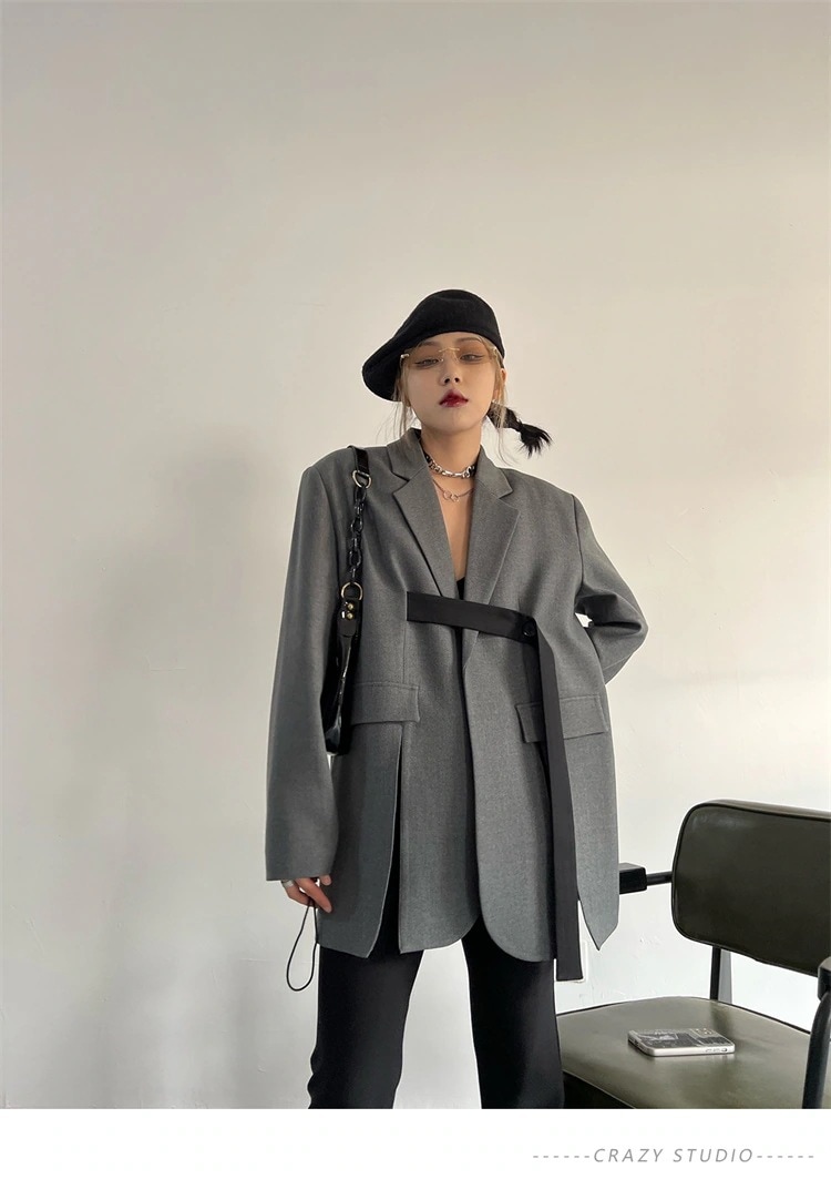 メガ割韓国ファッション スーツコート レースアップ 大人気 25 ギャザリング スリム エレガント コート810