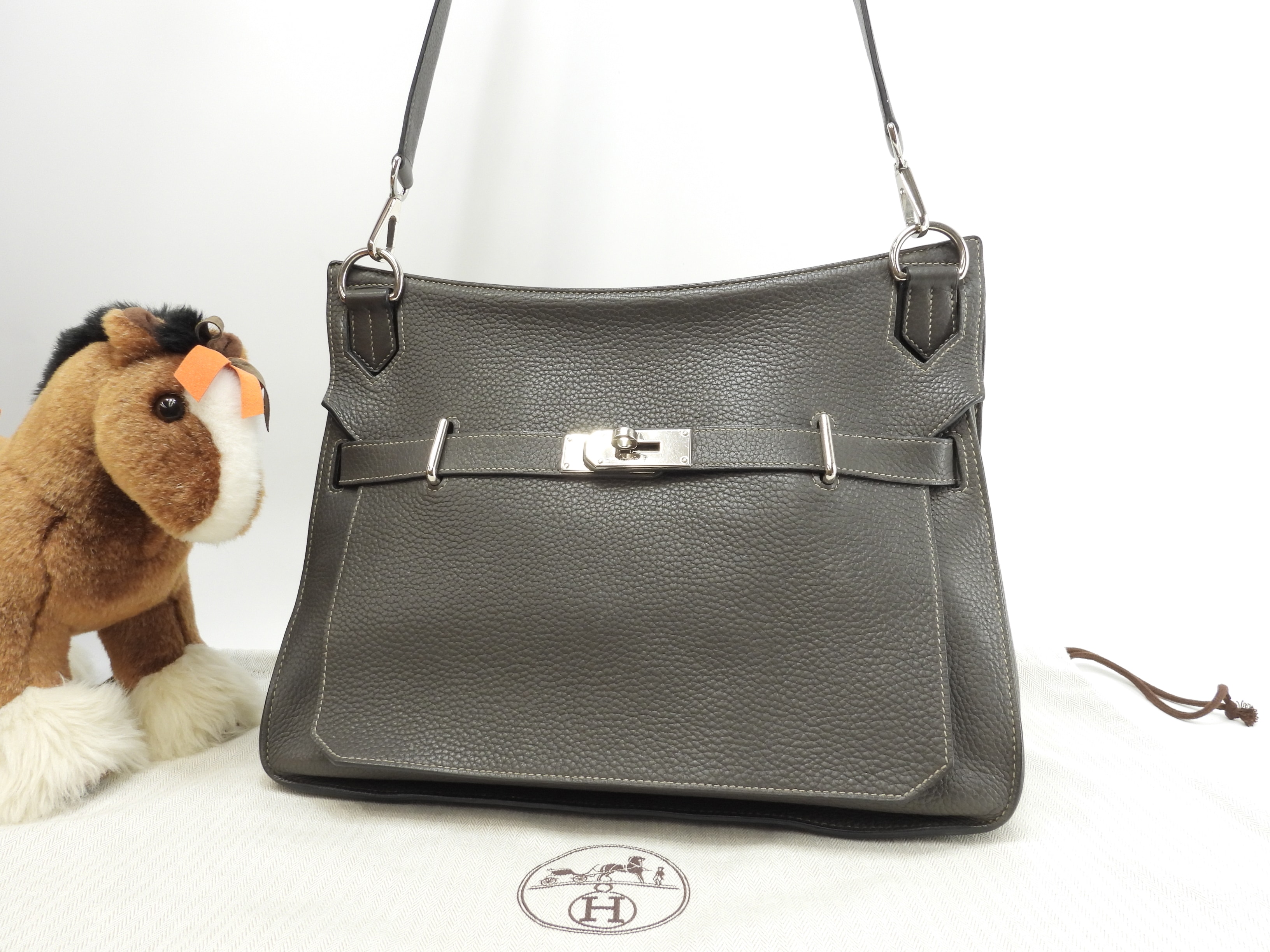 ジプシエール34 トゴレザー エタン 斜め掛けショルダーバッグ 美品@M