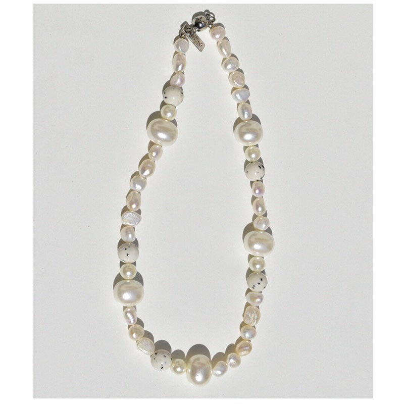[usite] White Pearl Mix RM 着用 ネックレス