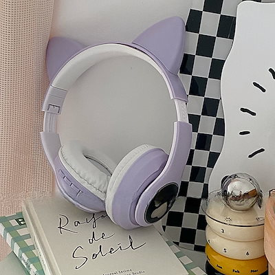 Qoo10] 猫耳ワイヤレスヘッドホン 韓国インテリア : イヤホン